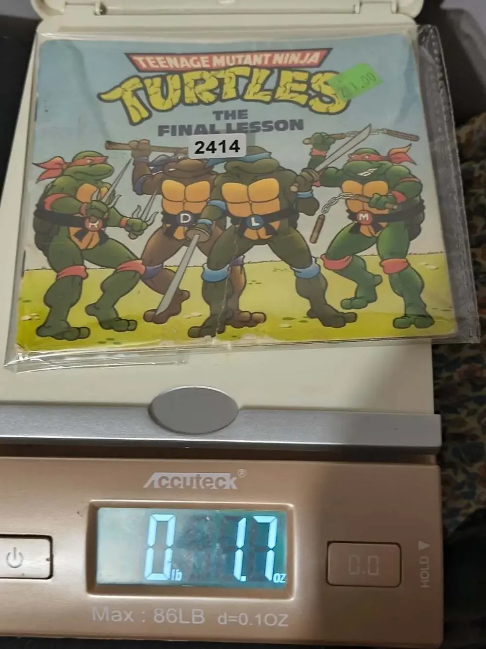 Random House Teenage Mutant Ninja Turtles The Final Lesson PB 1990 Holm